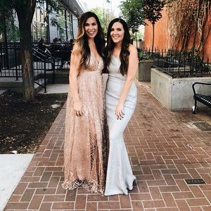 Rose gold formal full length dress